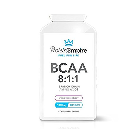 Protein Empire High Strength BCAA 8:1:1 1000mg 60 Tablets Branch Chain Amino Acids