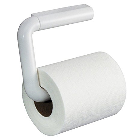 InterDesign Wall Mount Toilet Paper Holder for Bathroom - White