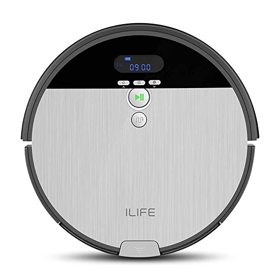 ILIFE V8s Robotic Vacuum Cleaner with Mopping Function, 750ML Dustbin, LCD Display and Multi-Task Schedule Function Cleaning Robot