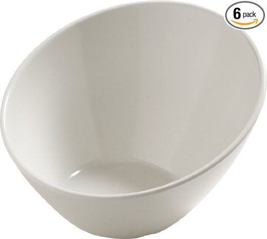 Carlisle 5554437 Balsam Melamine Angled Salad Bowl, 26 fl. oz., Bavarian Cream (Case of 6)