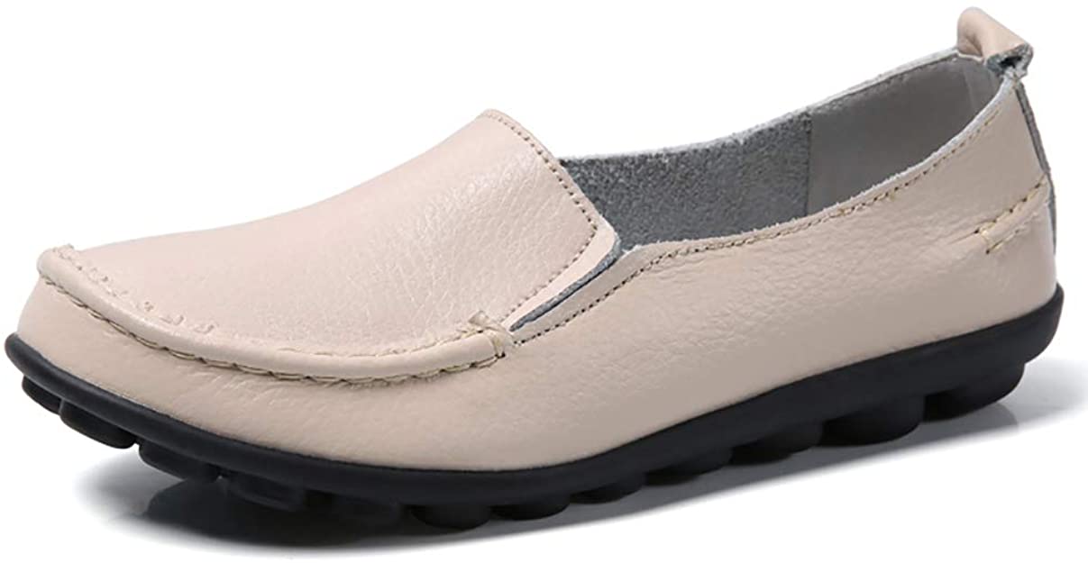 Harence Shoes for Women Comfortable Slip On Driving Loafers Casual Leather Walking Flats Shoes