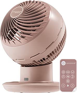 IRIS USA Oscillating Fan, Vortex Fan, DC Motor Quiet and Eco Friendly, 8-in-1 Fan w/ Remote/ Timer/ Multi Oscillation/ 10 Speed Settings, 89ft Max Air Distance, Medium, Mauve (594346)