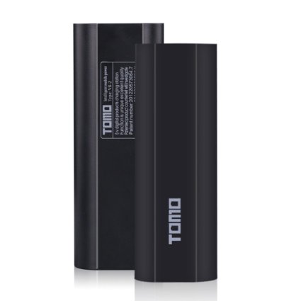TOMO V8-2 Smart 18650 Portable Power Bank & Battery Charger 2 in 1 with Double Output and LCD display (Black)