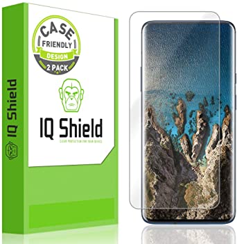 IQ Shield Screen Protector Compatible with OnePlus 7 Pro (2-Pack)(Case Friendly) LiquidSkin Anti-Bubble Clear Film