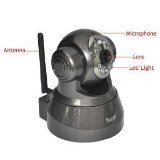 EasyN FS-613B-M166 WirelessWired Pan and Tilt IP Camera with 15 Meter Night Vision and 36mm Lens 67 Viewing Angle - Black Tarnish NEWEST MODEL