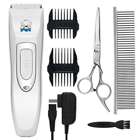 Pet Clippers, YIHONG Professional Cordless Electric Clippers Rechargeable Grooming Clippers Low Noise Pet Hair Trimmers Grooming Trimming Kit Set for Dogs and Cats