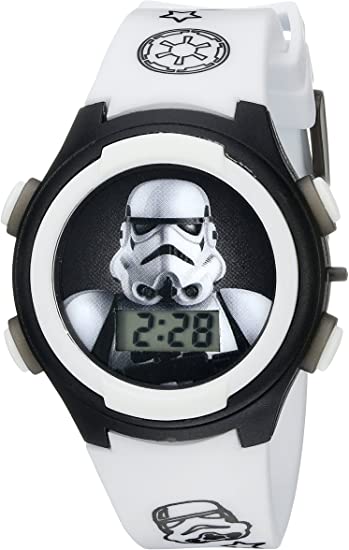 Star Wars Kids' STM3488 Digital Display Analog Quartz White Watch