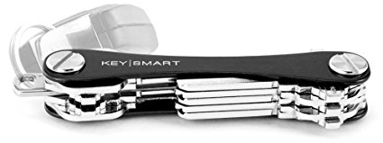 KeySmart Extended | Compact Key Holder and Keychain Organizer (2-14 Keys, Black) (Black)