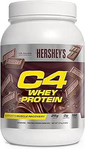 Cellucor C4 Whey Protein Powder, Hershey's Chocolate - 25g Protein, 0g Added Sugar, 130 Calories Per Serving, Supports Muscle Recovery, 28 Servings, Premium Whey for Post-Workout