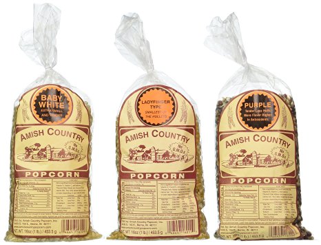Amish Country Popcorn, 1Lb Bags, Set of 3