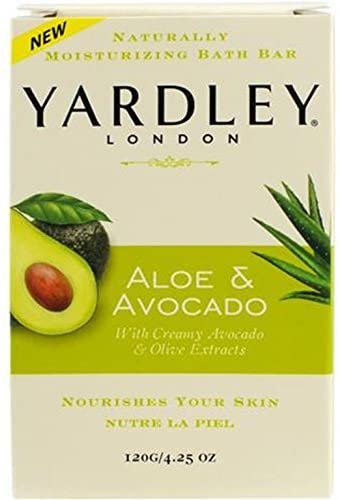 Yardley London Aloe & Avocado Naturally Moisturizing Bath Bar, 4.25 ounce