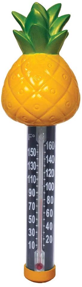 GAME 13936-BB Pineapple Pool and Spa Thermometer Shatter-Resistant Casing, Tether Included, New Model