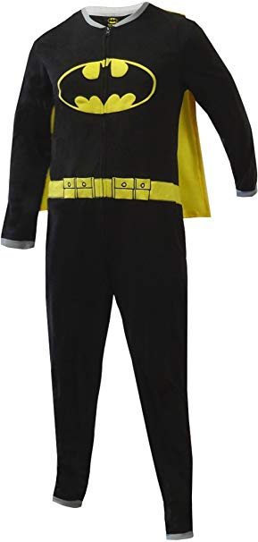 Bioworld Batman One Piece Fleece Pajama with Cape for Men