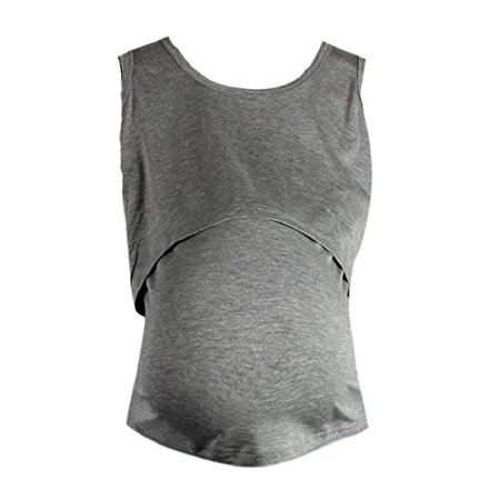 FEITONG Pregnant Maternity Clothes Nursing Tops Breastfeeding Vest T-Shirt