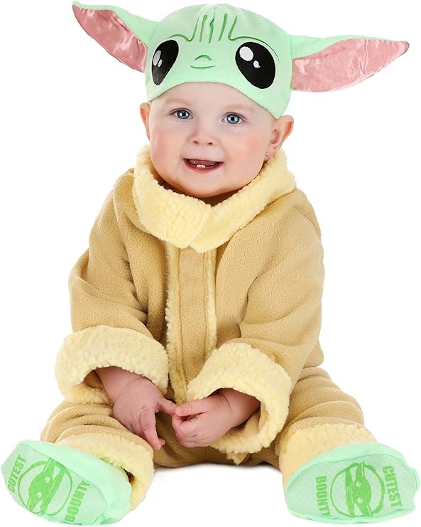 STAR WARS Baby Grogu Costume - Mandalorian Infant Yoda Halloween Costume - Officially Licensed