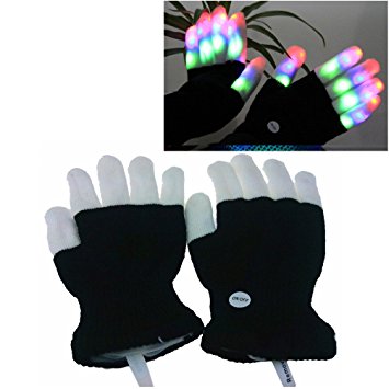 HITOP Kids Led Gloves, Flashing Colorful Light Up Show For Halloween Christmas Gifts