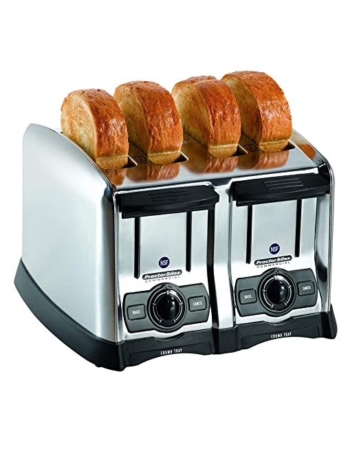 Hamilton Beach 24850 Hamilton Beach 4 Slice Extra-Wide Slot Commercial Toaster, Chrome, 120 Volts