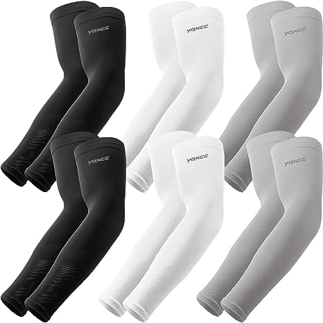 UV Sun Protection Arm Sleeves - UPF 50 Compression Cooling Arm Cover for Men & Women