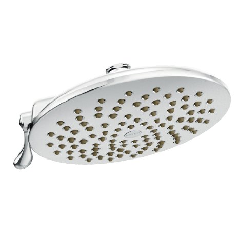 Moen S6320 Velocity 8 Two-Function Rainshower Showerhead with Immersion Technology at 25 GPM Flow Rate Chrome