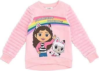 DREAMWORKS GABBY'S DOLLHOUSE Pandy Paws Girls Fleece Fur Sweatshirt Toddler to Big Kid