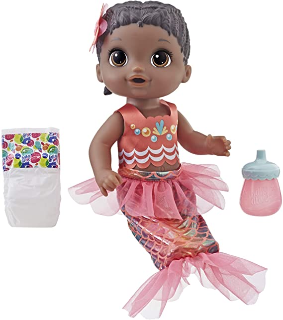 Baby Alive Shimmer ‘n Splash Mermaid (Black Hair)