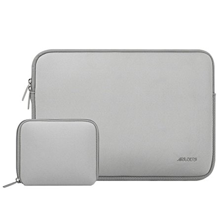 Mosiso Lycra Water Repellent Sleeve with Small Case only for MacBook 12 Inch with Retina Display - Gray