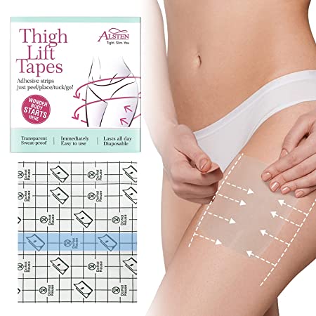 Thigh Lift Tape, 10 PCS Lifts Buttock Skin and Smooths Wrinkles, Lasts All Day, Invisible Tightening Leg Tape for Anti Cellulite Firming