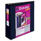 Avery Durable View Binder with 3-Inch Slant Ring Holds 85 x 11-Inch Paper Black 1 Binder 17041