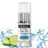Eye Wrinkle Cream By Derma-nu - Anti Aging Eye Gel Treatment for Dark Circles Puffiness and Wrinkles - Peptide Collagen Building Formula - Hyaluronic Acid and Amino Acid - 5oz