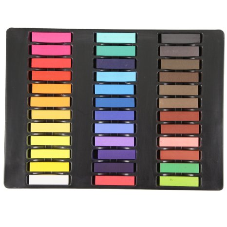 ben-air Hair Chalks 36 Mixed Colors Soft Pastels Pack Non Toxic Temporary for Your Hair Dye Color