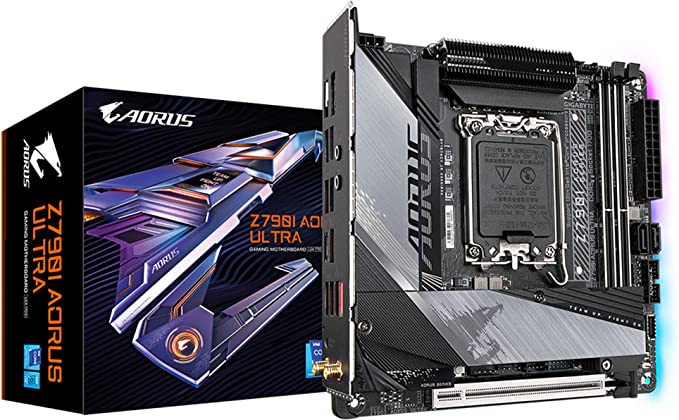 GIGABYTE Z790I AORUS Ultra (LGA 1700/ Intel/ Z790/ Mini-ITX/ DDR5/ Dual M.2/ PCIe 5.0/ USB 3.2 Gen2X2 Type-C/Intel Killer Wi-Fi 6E/ Intel 2.5GbE LAN/Q-Flash Plus/Motherboard)