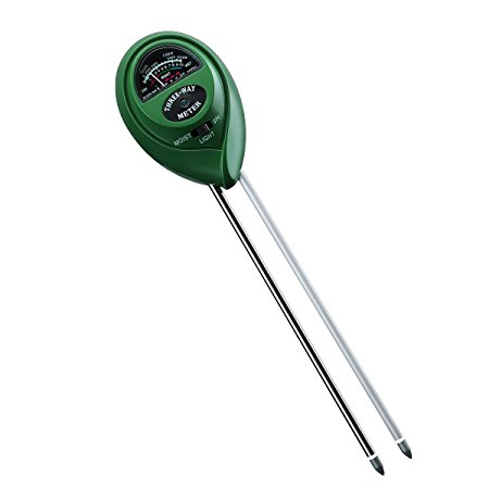 3-in-1 Soil Tester,[Updated Version]TOPELEK PH and Moisture Sensor Meter Soil Water Monitor Plant Tester Light Intensity Meter for Gardening,Plant Growth,Lawn Care,Farming,Indoor/Outdoor Use(No Battery Required)