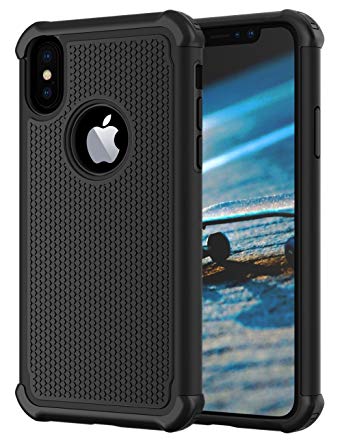 iPhone X Case, CHTech Shockproof Durable Hybrid Dual Layer Armor Defender Protective Case Cover for Apple iPhone X - Black