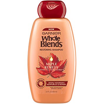 Garnier Whole Blends Restoring Shampoo Maple Remedy, For Dry, Damaged Hair, 22 fl. oz.