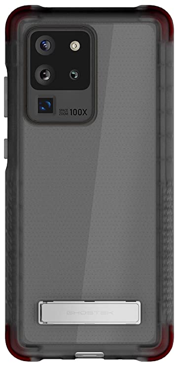 Ghostek Covert Galaxy S20 Ultra Case Clear with Kickstand Slim Thin Shockproof Design Scratch Resistant Back and Anti Slip Hand Grip Phone Cover for 2020 Samsung Galaxy S20 Ultra 5G (6.9 Inch) - Smoke