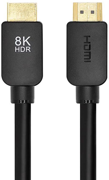 Monoprice 8K No Logo Ultra High Speed HDMI Cable - 1.5 Feet - Black | 48Gbps, Dynamic HDR, eARC, Compatible with Sony PS5, Xbox Series X, and Xbox Series S