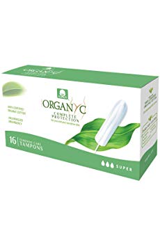 Organyc 100% Certified Organic Cotton Tampons, No Applicator, Super, 16 Count