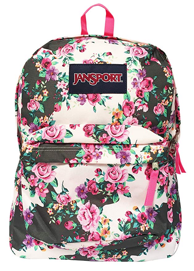 Classic Jansport Superbreak Backpack (Mltgry Floral (T5010A1))