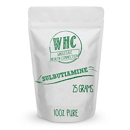 WHC Sulbutiamine Powder 25g (125 Servings) | Nootropic | Cognitive Enhancer | Reduce Fatigue | Enhance Memory, Learning, Focus, Concentration | Mood Support | Boost Mental and Physical Energy