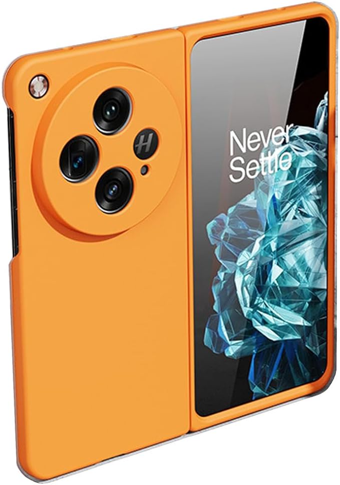 Ranyi for OnePlus Open case, OnePlus Open Phone Case, Ultra Slim Thin Matte Folding Design 360 Full Body Protection Shock Absorbing Flexible Defender Case Cover for OnePlus Open 7.82" 2023 -Orange