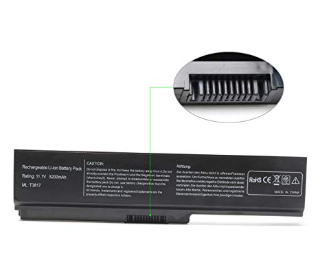 Lisen Laptop Battery Replacement for Toshiba Satellite PA3817U-1BRS PA3818U-1BRS PA3819U-1BRS C655 L655 L755 L755D A665D L600 L600D L630 L635 L640 L640D L645 L645D L650 L650D L655D L670 L670D Series