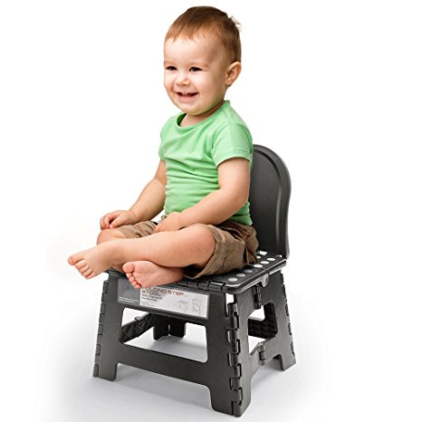 Acko Folding Step Stool with Back Support for Children,10 inch Perfect Height for Toddler Toilet Training Mommy Helper