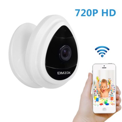 [Father's Day] DMZOK 720P Mini Wifi Security Camera, Baby Pet Monitor, Motion Detection, Remote Access to Mobile App for Home Security, HD Home Surveillance Camera Wireless(720P, Day Vision Only)