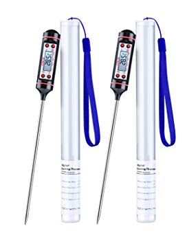 TOPELEK Digital Cooking Thermometer, 5.9inches Long Probe Stainless Kitchen, Meat Thermometers With Instant Read, Auto Off, Best For Food, Grill, BBQ, Milk, Cake