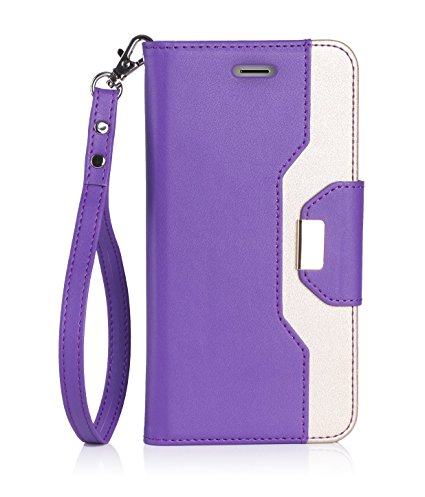 iPhone 7 Plus Wallet Case, ProCase Flip Fold Card Case for Apple iPhone 7 Plus 5.5", Stylish Slim Stand Cover for 5.5 Inch iPhone 7 Plus -Purple