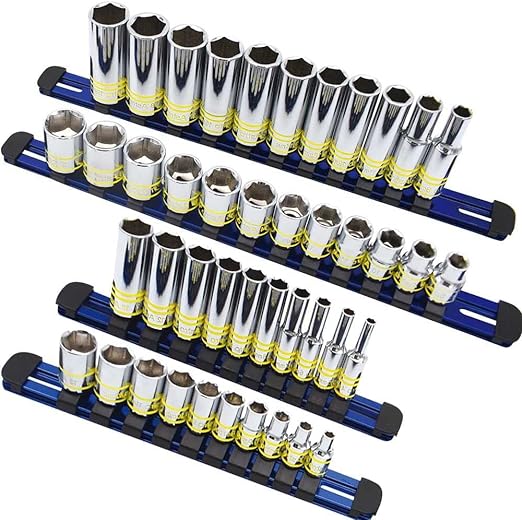 Astro Tools 4143 43-Piece Hi-Vis Glowing 1/4" & 3/8" Drive Shallow & Deep 6pt. Metric Socket Set