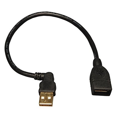 Tripp Lite U005-10I USB A/A 2.0 Extension Cable 10-Inch (USB-A Left-Angle M to USB-A F)