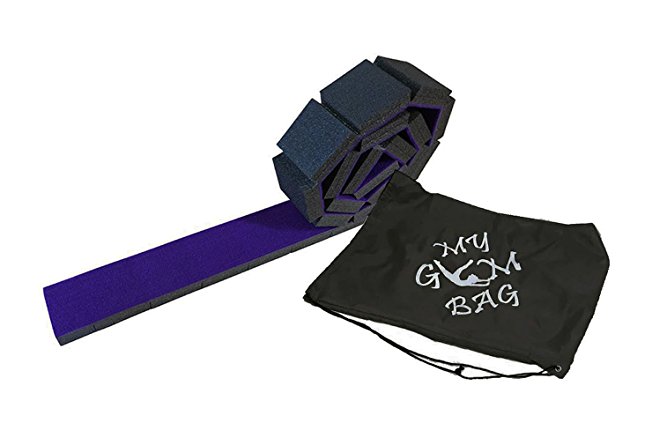 Folding Balance Beam, Roll Up, Portable Foam, Home Kids Floor Gymnastics, Low Profile with Bag