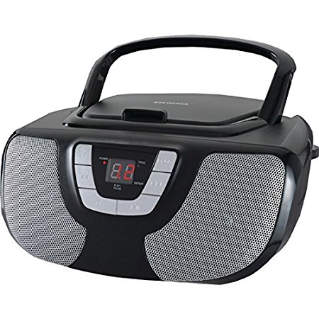 Sylvania Portable CD Player Boom Box with AM/FM Radio (Black)