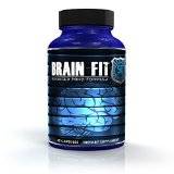 Brain Fit Natural Brain Booster and Nootropic Cognitive Support Health Supplement with Ginkgo Biloba L Carnitine St Johns Wort DMAE and More